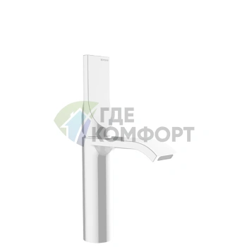 Смеситель для раковины BOSSINI APICE однорычажный, с донным клапаном, матовый белый (E89603.045) - фото 1