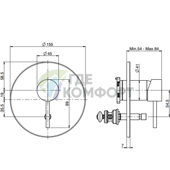 Встроенный смеситель для душа FIMA Carlo Frattini Spillo Steel с переключателем на 2 источника, цвет INOX (F3079X2INOX) - фото 2