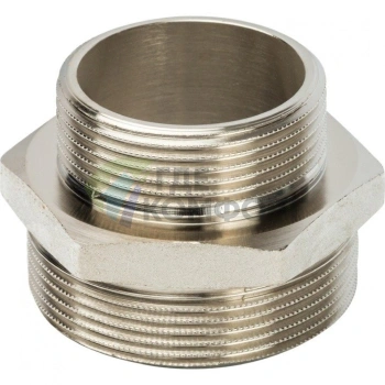 Ниппель STOUT НН переходной 2 x 1 1/2 никелированный - фото 2
