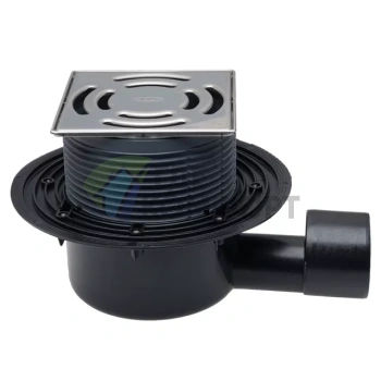 Трап HL5100Pr с решеткой 138x138 мм-сифоном Primus и горизонтальным выходом DN50/75 - фото 1