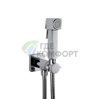 Гигиенический душ BOSSINI CUBE с прогрессивным смесителем — металлическая лейка, шланг Cromolux, хром (E38003B.030) - фото 1