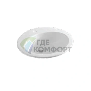 Раковина Artceram WASHBASINS EOLO встраиваемая 59х48 см С 1 отв под смесительитель цвет белый - фото 1