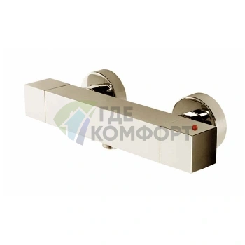Термостат для душа Bossini Cube наружный 1/2 никель шлифованный (Z004103.094) - фото 1