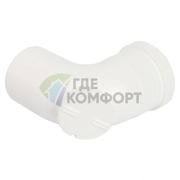 Элемент дымохода конденсационного Stout угол 87 гр. с инспекцией DN80 м/п PP-FE SCA-8080-010090 - фото 2