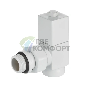 Набор дизайн-вентилей Royal Thermo CUBE 1/2 белый, RTE 56.0007, НС-1422577 - фото 3