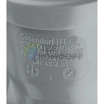 Тройник канализационный HTEA 50х40/90° Ostendorf - фото 3