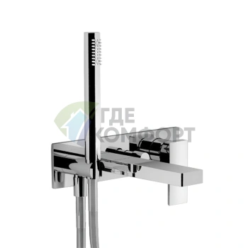 Смеситель для ванны Fantini Mint встраиваемый с ручным душем (хром) (34 93 F021B) - фото 1