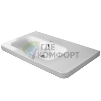 Раковина Duravit DuraStyle асимметричная с переливом без отверстия под смеситель (2325800060) - фото 1