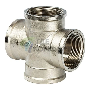 Крестовина STOUT ВВ 1 1/2 внутренняя резьба никелированная - фото 1