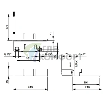 Сменный механизм смесителя Fantini для раковины 1/2 (44 00 T010A) - фото 2