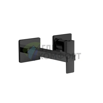 Смеситель для раковины FANTINI MINT: настенный однорычажный, матовый черный (34 13 F809B) - фото 1
