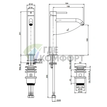 Смеситель для раковины FIMA Carlo Frattini Spillo Steel высокий, INOX (F3071LINOX) - фото 2