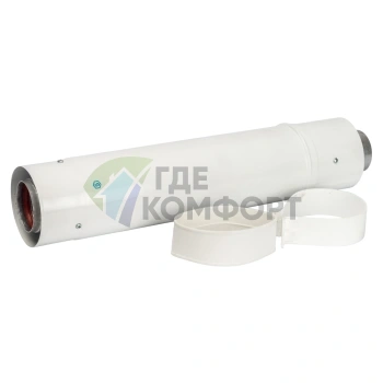 Труба коаксиальная телескопическая Stout DN60/100 470-750 мм п/м SCA-6010-004775 - фото 1