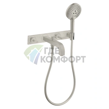 Смеситель для ванны AX Citterio: Стиль и комфорт в матовой стали (39442800) - фото 1