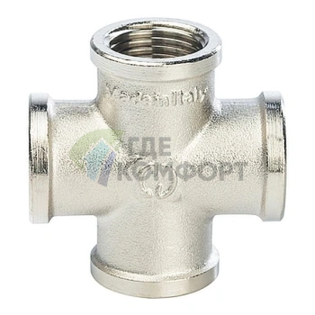 Крестовина STOUT ВВ 1/2 внутренняя резьба никелированная - фото 2