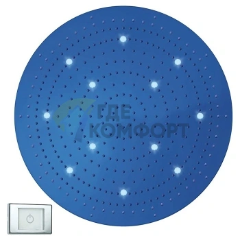 Верхний душ BOSSINI DREAM-XL OK 1000 мм с хромированным покрытием и 12 RGB LED для цветотерапии (WI0374.030) - фото 1