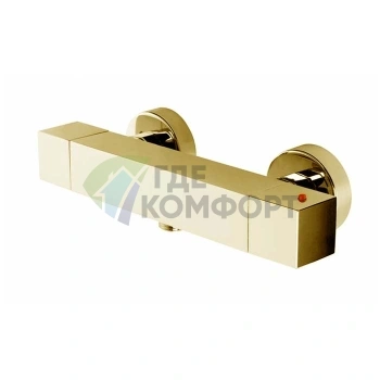 Термостат для душа Bossini Cube наружный, 1/2, золото (Z004103.021) - фото 1