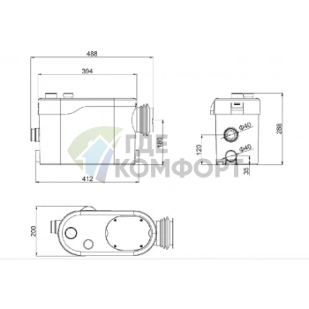 Напорная установка отвода сточной воды Wilo Native RLS 3 SWC (с измельчителем) - фото 2