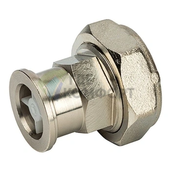 Разъемное соединение STOUT американка с плоским уплотнением и обратным клапаном 1 никелированная - фото 2