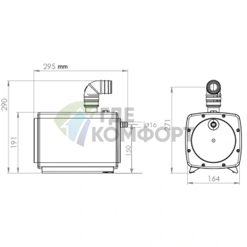 Канализационная установка SFA SANIFLOOR 2 (для винилового покрытия) - фото 4