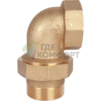 Разъемное угловое соединение американка ВН 2, уплотнение под гайкой o-ring кольцо Stout - фото 2