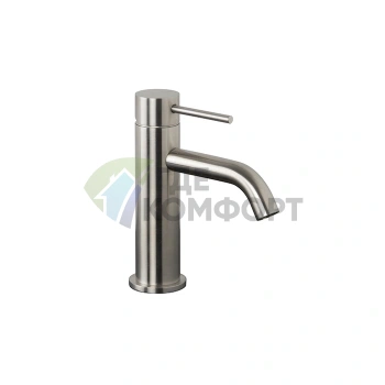 Смеситель для раковины FIMA Carlo Frattini Spillo Steel на одно отверстие с донным клапаном click-clack, цвет INOX (F3071INOX) - фото 1