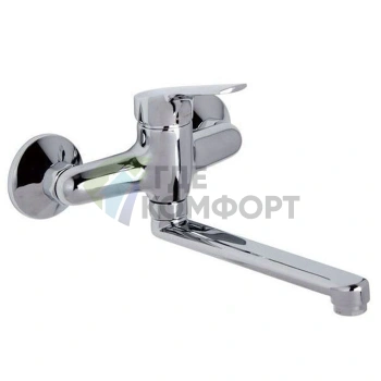 Кухонный смеситель FIMA Carlo Frattini Serie 4: настенный, с вращающимся изливом, хром (F3766CR) - фото 1