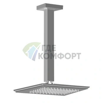 Потолочный душ Gessi Eleganza с регулировкой высоты 115–1865 мм в цвете Finox (46150#149) - фото 1