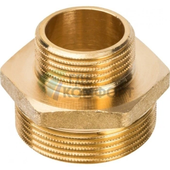 Ниппель STOUT НН переходной 1 1/2 х 1 латунный - фото 2