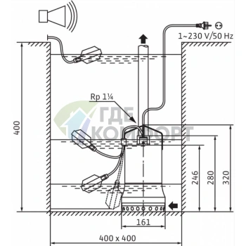 Дренажный насос Wilo Drain TS 32/9-A - фото 2