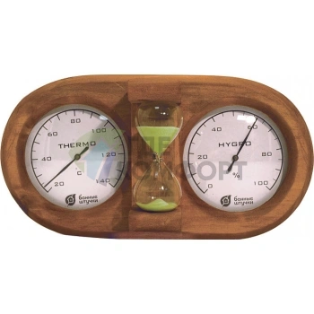 Термометр с гигрометром Банные штучки 18028 с песочными часами