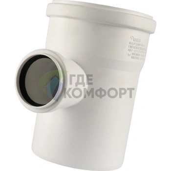 Тройник канализационный Raupiano Plus 110/50х87° REHAU (РЕХАУ - 11213241001) - фото 3