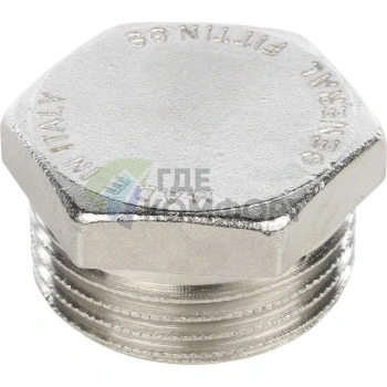 Заглушка STOUT НР 1 наружная резьба никелированная - фото 2