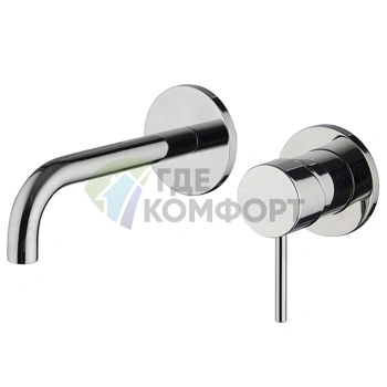 Настенный однорычажный смеситель FIMA Carlo Frattini SPILLO UP с донным клапаном, хром (F3051NX9CR) - фото 1