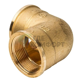 Угольник Stout внутренняя/внутренняя резьба латунный ВВ 1 1/2 - фото 2