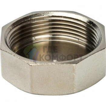 Заглушка STOUT ВР 1 1/2 внутренняя резьба никелированная - фото 4