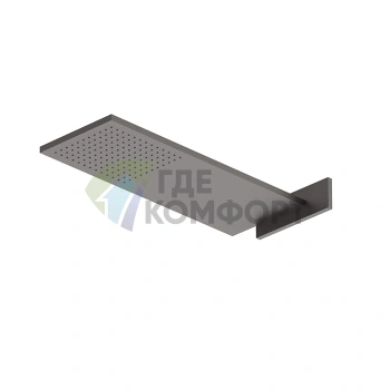 Настенный верхний душ Fantini Milano: латунь, цвет Matt Gun Metal PVD (86 P5 8036B) - фото 1