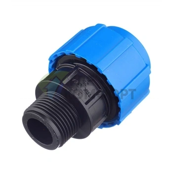 Муфта с наружной резьбой 25x3/4 ПНД Политэк - фото 3