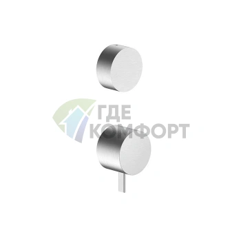 Смеситель для душа Fantini AF/21 встраиваемый, на 2 выхода, цвет матовая натуральная сталь (27 93 A585B) - фото 1