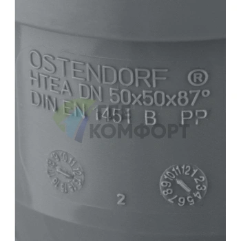 Тройник канализационный HTEA 50х50/90° Ostendorf - фото 3