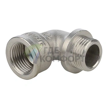 Угольник STOUT с упором внутренняя/наружная резьба 1/2 никелированный