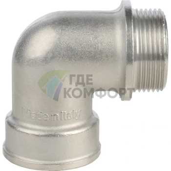 Угольник STOUT с упором внутренняя/наружная резьба 1 1/4 никелированный - фото 2