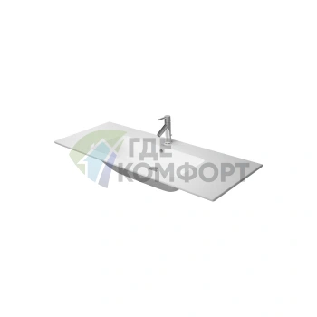 Раковина Duravit ME by Starck для мебели с перел с 3 отв под смеситель 1230x490мм Цвет Белый - фото 1