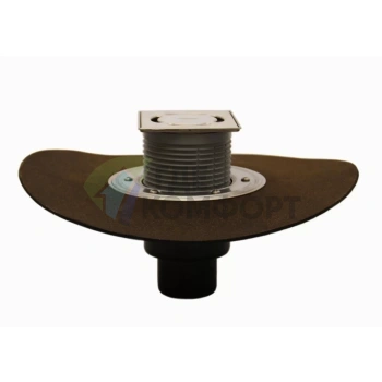 Трап HL310NH.2-3000 с решеткой 115x115 мм-незамерзающим затвором и вертикальным выпуском DN50/75/110 - фото 1