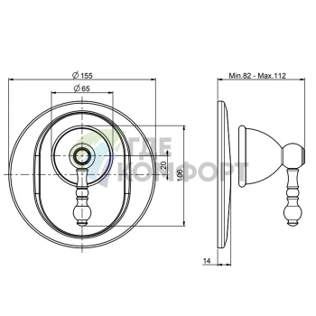Смеситель для душа FIMA Carlo Frattini Epoque встроенный (внешняя часть), хром (F5089/1CR) - фото 2