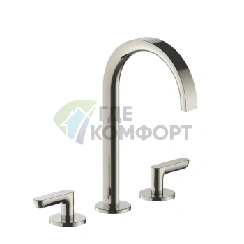 Смеситель для раковины FANTINI ICONA DECO, 3 отверстия, никель PVD (53 95 R107W) - фото 1