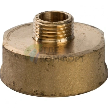 Переходник STOUT ВН 1 1/2 x 3/4 внутренняя/наружная резьба латунный - фото 3