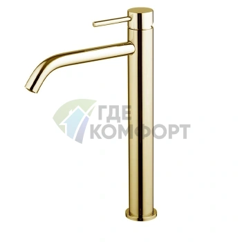 Смеситель для раковины FIMA Carlo Frattini Spillo Up золото с донным клапаном (F3031/HXSOR) - фото 1