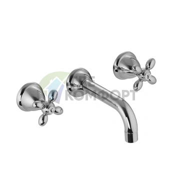 Смеситель для раковины FIMA|Carlo Frattini Olivia настенный, 3 отверстия, хром (F5001/5CR) - фото 1