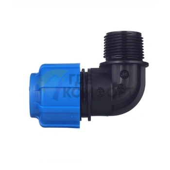 Уголок с наружной резьбой 20x3/4 ПНД Политэк - фото 2